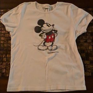 Small Women’s Glitter Mickey Mouse Shirt